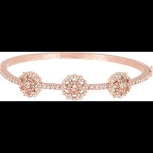 Marchesa Rose Gold Plated Floral Bangle